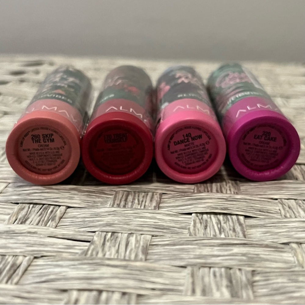 Almay #LipVibes Matte and Cream Lipstick Set of 4 Vibrant Pinks - Picture 2 of 4